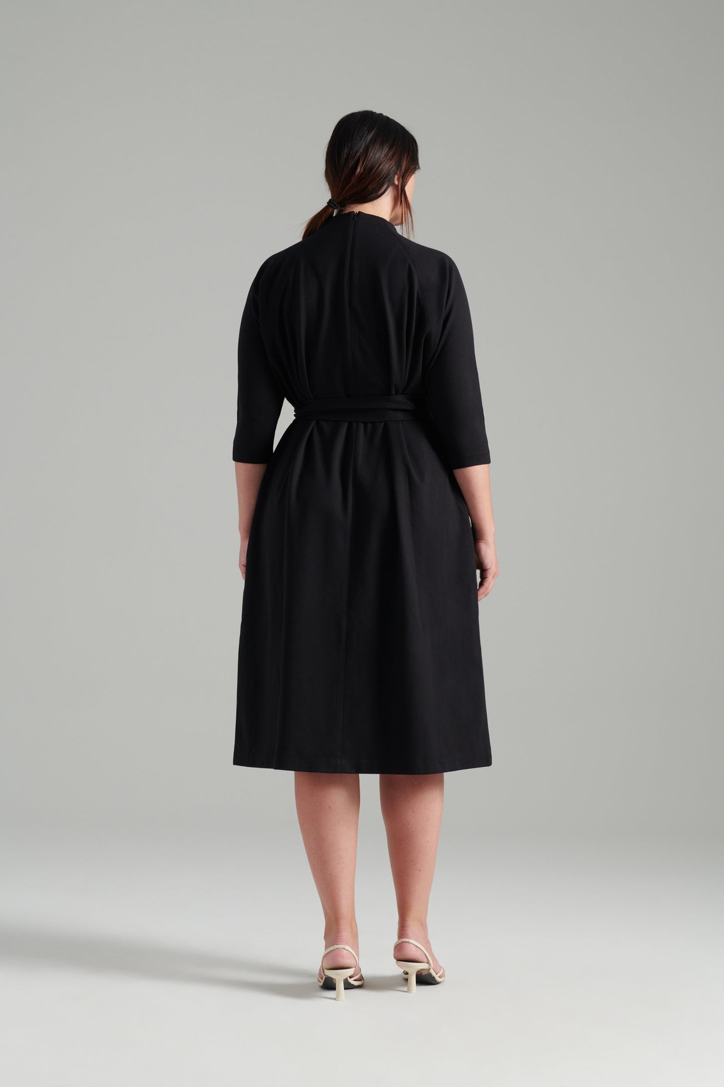 Black | Janice funnel dress | back