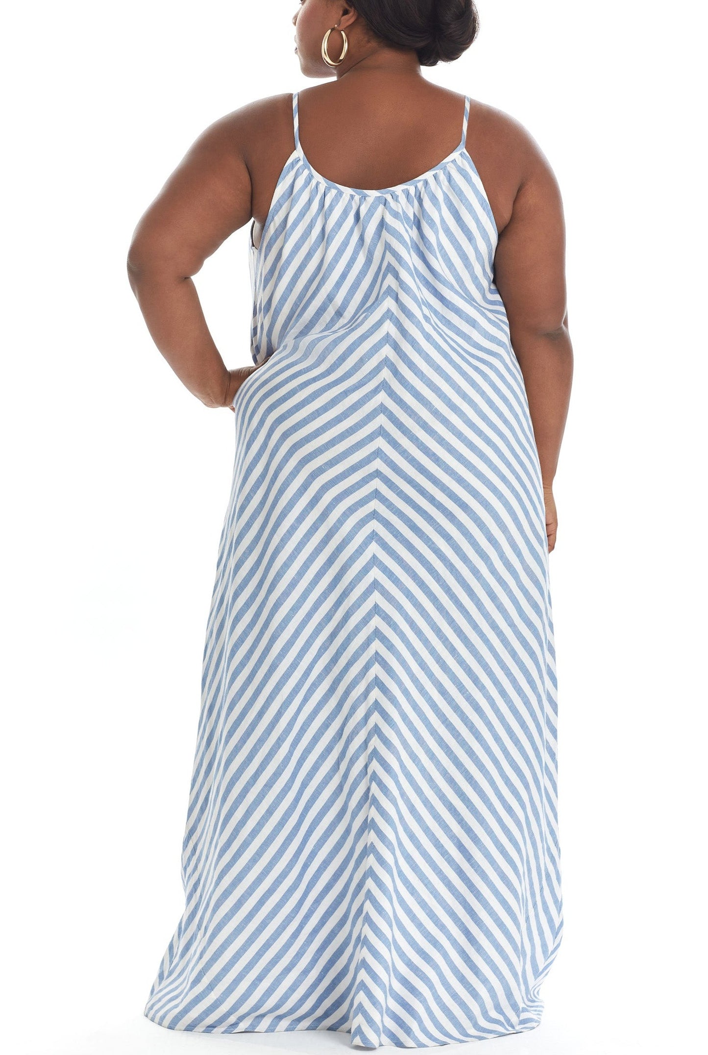 White Multi | Cami Maxi Dress - Front View