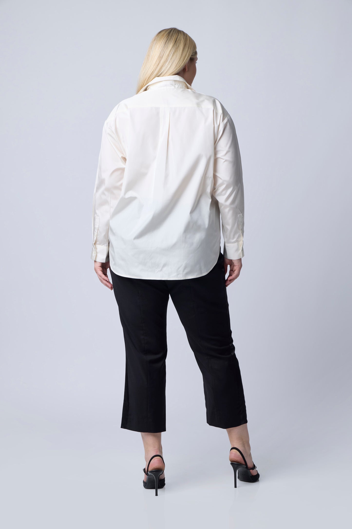 Ivory | Tace Silk Taffeta Shirt | back