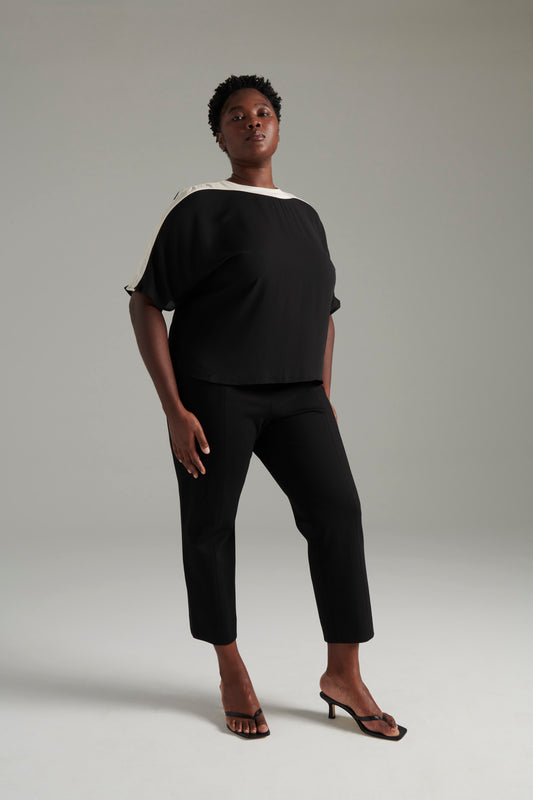 Black | Georgette Marni Top | alt1