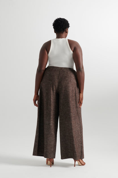 Coffee | Wool Andy pants | back