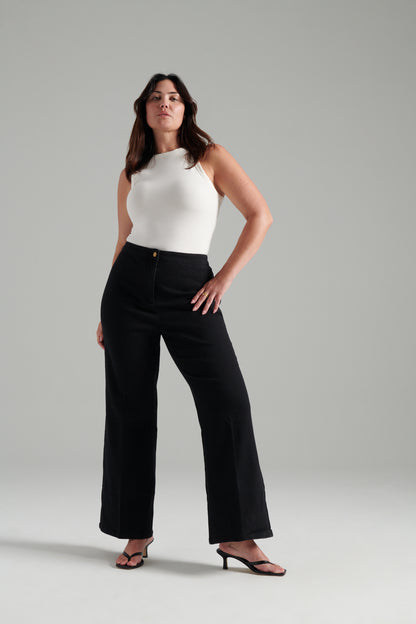 Black | Dalita Denim trouser | alt2