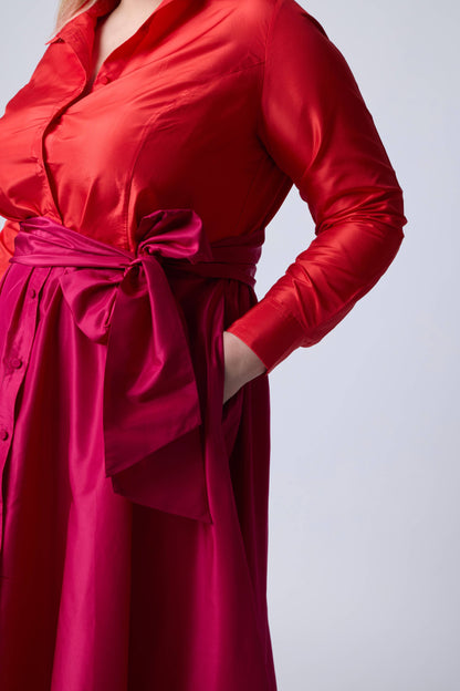 Blood Orange | Tace Silk Taffeta Duo Ballgown | detail