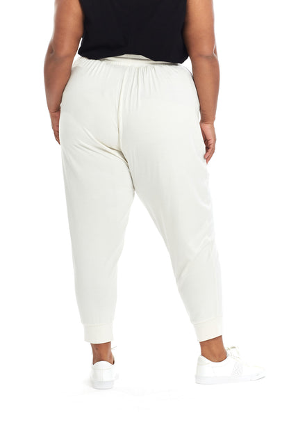 Cream | Jogger Pants - Back View