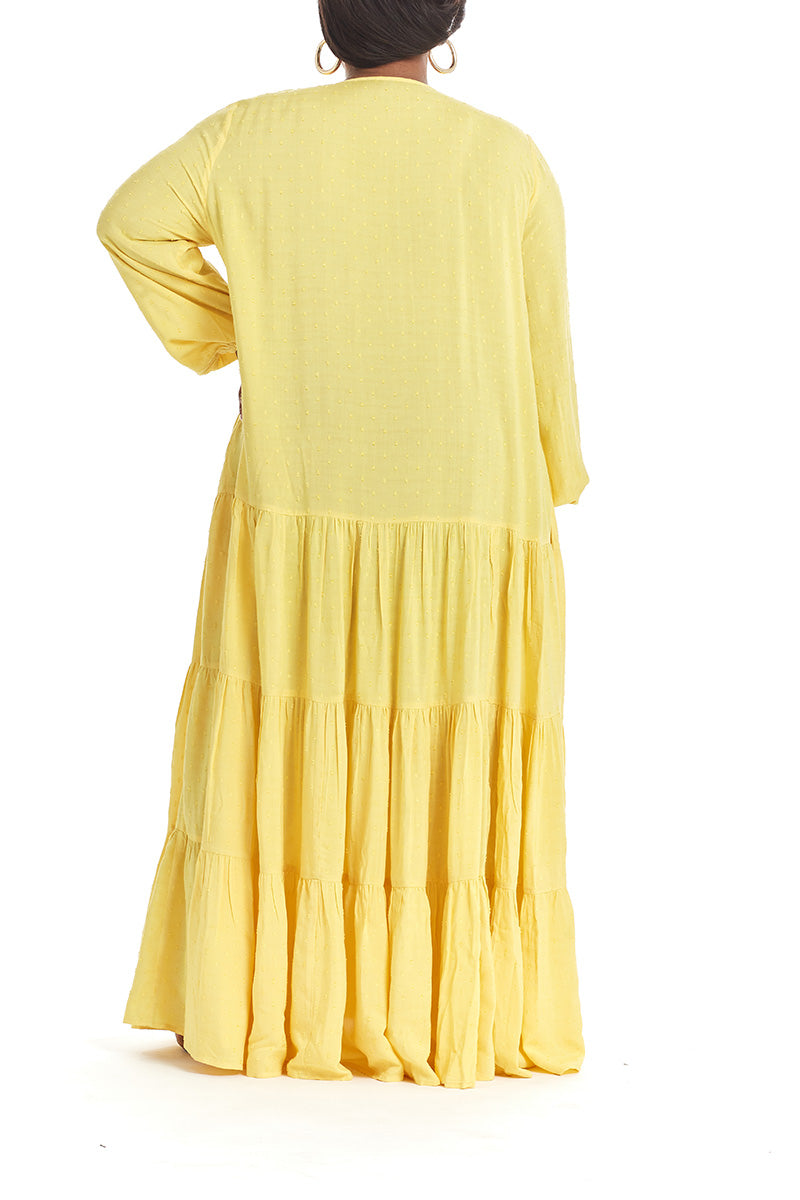 Sunshine | Tiered Maxi Dress - Back View