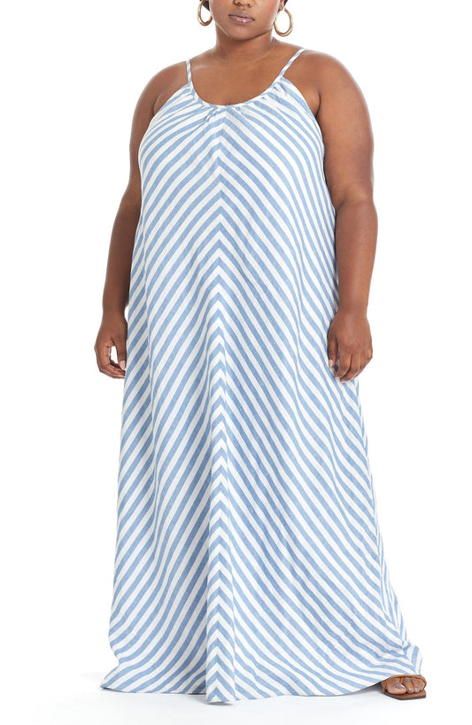 White Multi | Cami Maxi Dress - Front View