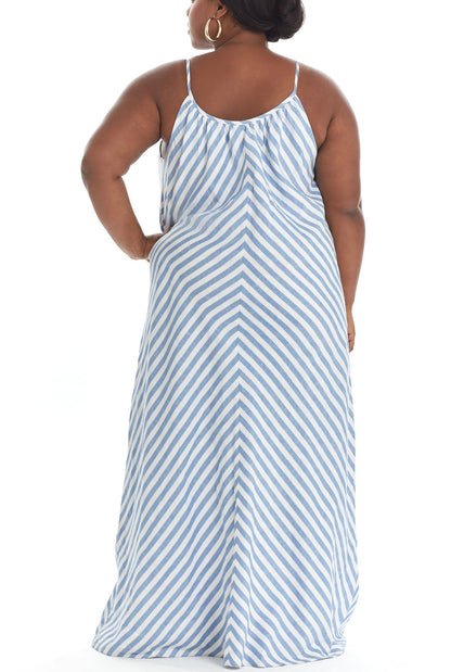 White Multi | Cami Maxi Dress - Front View
