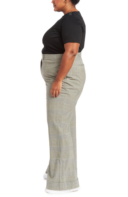 Black Multi | Elory Wide Leg Pant - Side View |