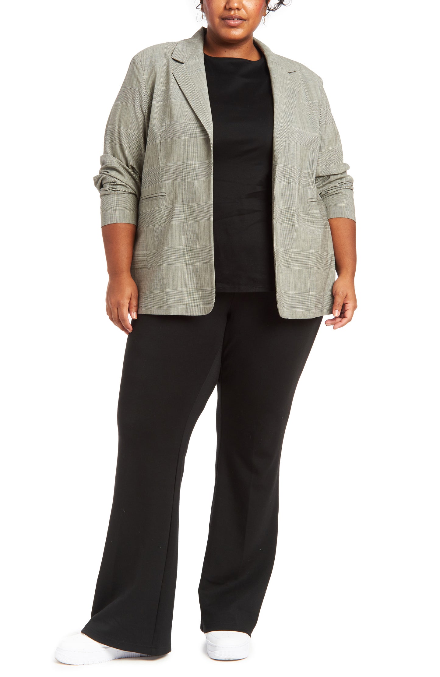 Black | Flared Leggings-front