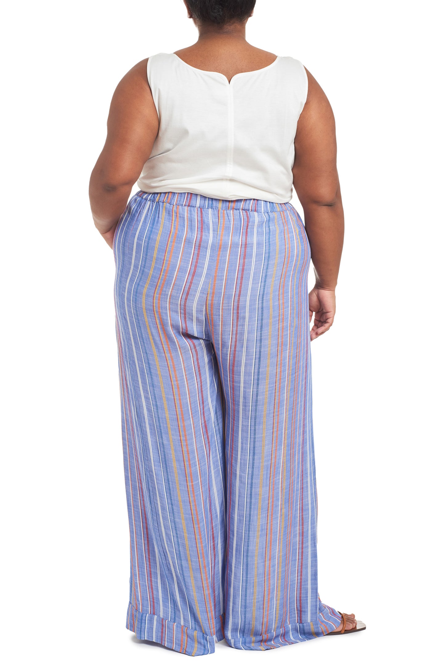 Blue Multi | Andy Striped Pajama Pants | back