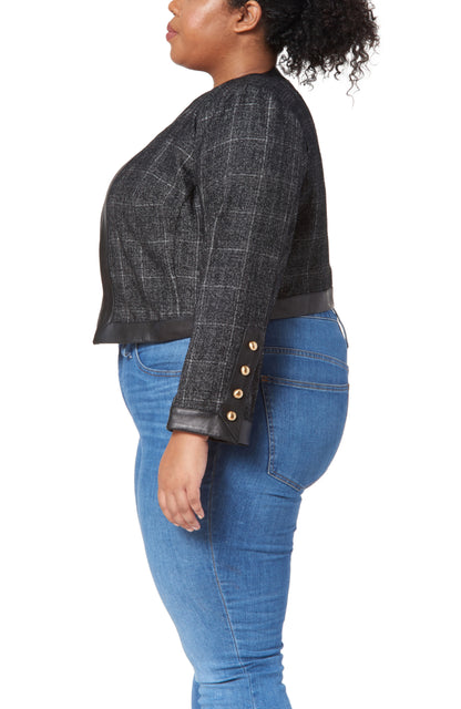 Black Tweed | Jessica Tweed Jacket-side view