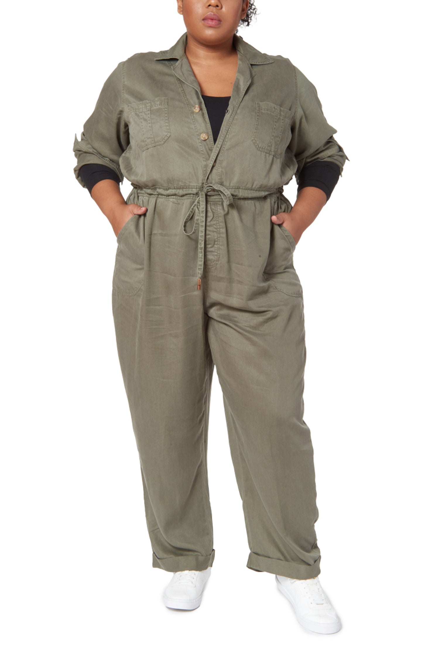 Sage | Jumpsuit in Sage-front view